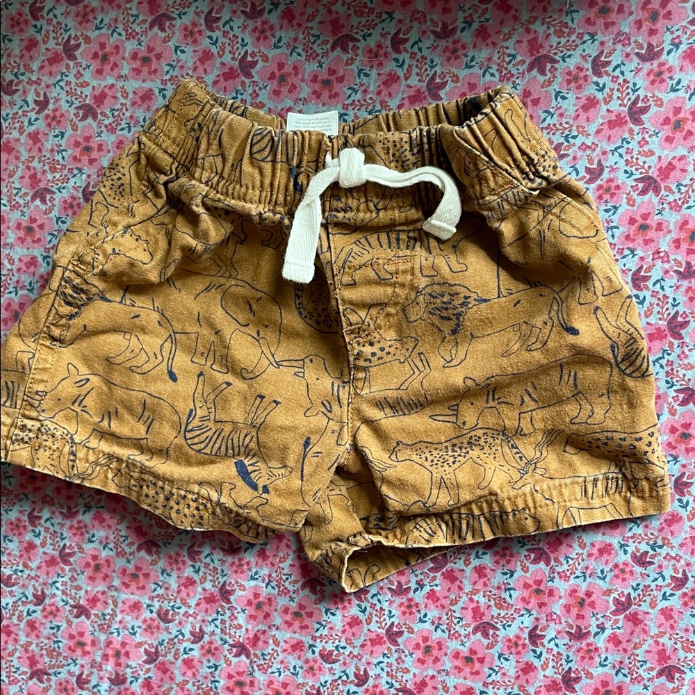 Carter's Tan Animal Print Kids Shorts